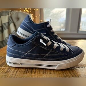 Skechers Navy Arcade Archfit Women's Sneakers Sz 10 style#177195 nvy